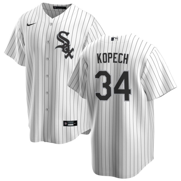 Men's Chicago White Sox #34 Michael Kopech White Cool Base Stitched Jersey